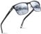 Carfia Polarisierte Herren Sonnenbrille Metallrahmen UV 400 Fahrerbrille Sportbrille Kategorie 3, Einheitsgröße, Metall Gestell: Schwarz, Gläser: Silbrig