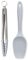 Zeal JSET11S Non-Stick Silicone Large Spatula Spoon & Cooking Tongs 2-Piece Set-French Grey