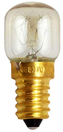E14 25W ampoule de four à micro-ondes petite vis ampoule 300 degrés Celsius ampoule de lampe en laiton ampoule de résistance à haute température (blanc chaud)