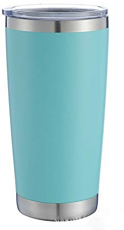 Gtell -20oz Vaso de acero inoxidable con aislamiento de doble pared de acero inoxidable para mantener el calor y el frío(green)