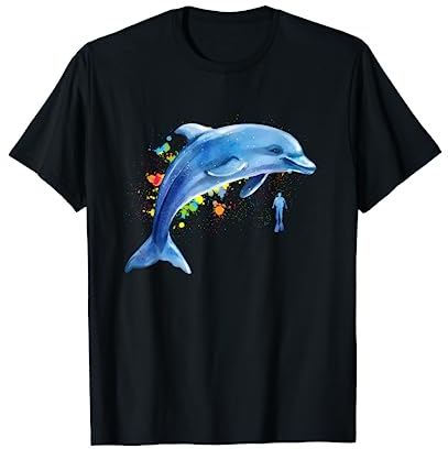 Delfin Taucher Wale Tümmler Delphin T-Shirt