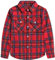 SANGTREE Chemise à carreaux en flanelle à manches longues pour fille et femme, chemise boutonnée en coton, 3 mois à US 2XL, écossais rouge, Taille M