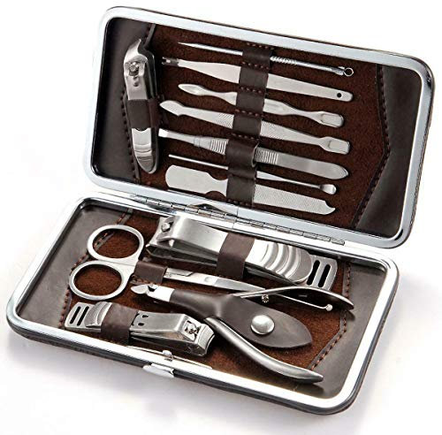 Nail Clippers Manicure Set - Professional Stainless Steel Grooming Kit for Men and Women Thick Nails Cuticle Remover Toe | Complete Nail Care Tools for Fingernails, Toenails, Cuticles Travel