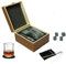 Juego de Regalo de Vaso de Whisky para Hombres con Caja, Set de Piedras de Whisky de Borbón con 4 Piedras de Vino de Granito Reutilizables, 1 Vasos de Whisky para Papá, Esposo, Aniversario de Bodas