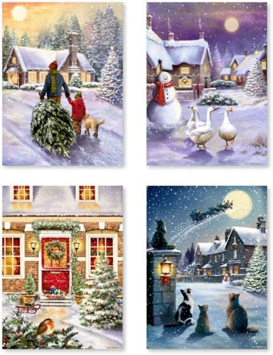 Mini-Adventskalender-Sortiment: In den Weihnachtsstraßen; Der Preis gilt pro Stück - Motiv nicht frei wählbar