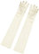 Allegra K Damen Lange Handschuhe 1920er Abend Party Vollfinger Fäustlinge Eleganter Opernhandschuh Glänzend Beige 1 Paar
