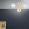 Lightbox glamouröse Deckenlampe - spritzwassergeschützte Deckenleuchte für Badezimmer geeignet - IP44-3 x G9 max. 20 W - 21 cm Höhe & 49 cm Durchmesser - aus Metall/Glas in Goldfarben Matt