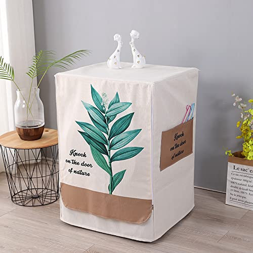 Washing Machine Cover, Dryer Dustproof Cover Waterproof for Automatic Washer Roller Pattern-Eiffel Tower,L size 60 * 60 * 85cm