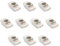 FOCMKEAS 10PCS M8 Sliding T Slot Nuts, European Standard Half Round Roll in T-Nut Fastener for 2020 Series Aluminum Extrusion Profile, Carbon Steel Nickel-Plated (M8)