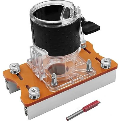 Cucioki 2 in 1 Invisible Fastener Slotting Bracket 2 in 1 Fastener Slotting Bracket New Woodworking Router Base,Trimmer Base, Grooving for Cabinet Wardrobe