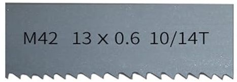 2 pièces lames de scie à ruban bimétallique 1710mm x 13mm M42 6, 14Tpi lame de scie à ruban coupant le bois dur, le métal. (Color : 10-14Tpi, Size : 1710mm)