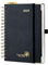 POPRUN Kalender 2025 Tagesplaner Ringbuch mit Hardcover 21,5 x 14,5 cm, Tageskalender A5 1 Tag 1 Seite (Montag - Sonntag), Terminplaner (Jan.2025-Dez.2025) mit Plastiklineal - Schwarz