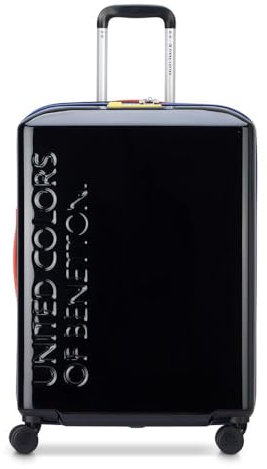 DELSEY PARIS x United Colors of Benetton United – Hartschalenkoffer 65 cm x 46 cm x 27 cm – 68 l – L, Schwarz, L