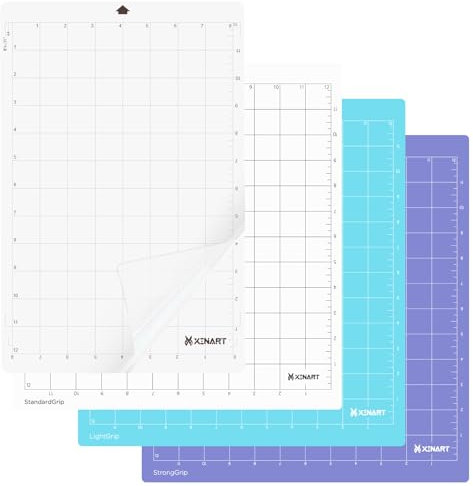 XINART Schneidematte für Silhouette Cameo 5/4/3/2/1, (12x12 Zoll x3 Stück,8x12 Zoll x1 Stück) VarietyGrip Sticky Cricket Vinyl Zubehör Ersatz-Schneidematten für Silhouette Cameo