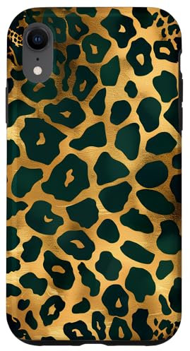 iPhone XR Leopard print cheetah pattern black design Case