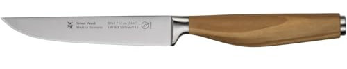 WMF Grand Wood Zubereitungsmesser 24 cm, Messer Holzgriff, Made in Germany, Olivenholzgriff Messer geschmiedet, Küchenmesser Spezialklingenstahl, Performance Cut, einzigartiger Griff, Klinge 12 cm