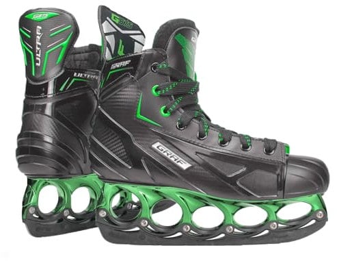 tblade Schlittschuhe Graf G875 Green Metallic Edition Freestyle Schlittschuh t-Blade Kufensystem (43)