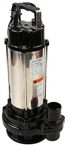 Pompa sommersa per acque sporche, 1500 W, 2 CV, in acciaio inox, 22 m, 36000 L/H, max. 36 m³/h, interruttore a galleggiante, protezione termica