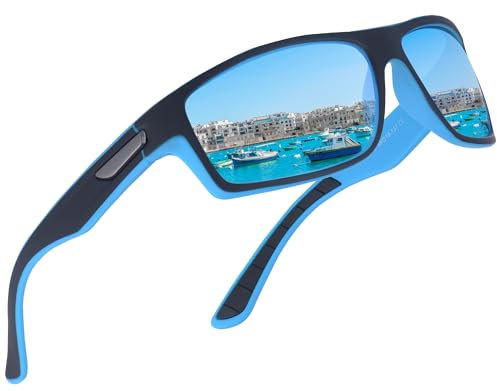 OJIRRU Sport Sonnenbrille Herren Polarisierte Sportbrille für Herren Damen zum Angeln Fahrrad Golfen Laufen UV400 Schutz