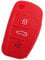 XEBRAD Silicone Car Key Cover Fold Flip Remote Keychain Case Fob, for Audi, a1 a3 a4 a5 a6 a7 a8 r8 Tt s5 s6 s7 s8 Sq5 q5 q7 Rs5 car key shell(Red)
