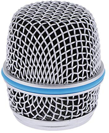 Replacement Blue Steel Mesh Microphone Grill Head Parts Accessory BETA 57A, Silver