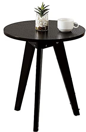 Snowflyk Runde Beistelltische, Coffee-Shop-Beistelltische, Couchtisch, Balkon-Loungetisch, Terrassen-Nachmittagsteetisch, MDF-Platte (T 60 x 60 x 70 cm)