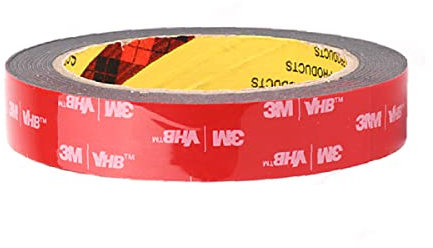 Ruban adhésif double face extra fort, imperméable et résistant à la chaleur, pour voiture, maison et bureau (2 cm x 4,7 m)