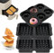 Lot de 3 Accessoires Air Fryer, Moule Air Fryer, Plat Silicone Air Fryer, Moule à Gaufres en Silicone, Moule à Beignets en Silicone, Applicable Aux Friteuses à Air Ninja Af300eu, Af400eu, Af451eu