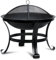 Berdsen Feuerschale 60 cm Feuerstelle Outdoor Feuerkorb Garten Rostfrei Stahl Pulverbeschichtet Schwarz