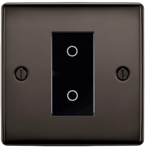 BG Nexus Black Nickel Single Secondary Touch Dimmer Switch - Black Insert