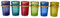Générique Set de 12 Verres à Thé Marocains Traditionnels – Multicolores avec Bordure Dorée – Style Oriental Artisanal – Verres à Thé à la Menthe
