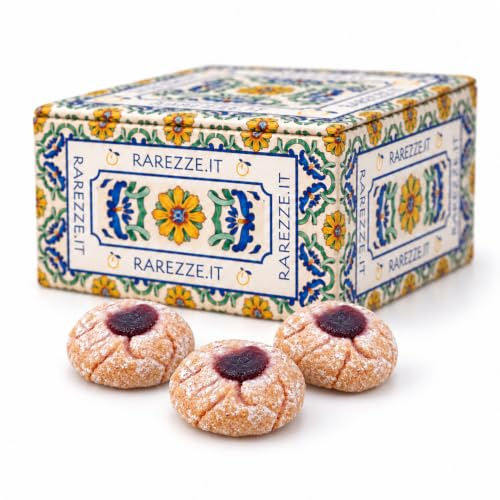 RAREZZE | Paste di Mandorla Siciliane Morbide | con FRUTTI DI BOSCO | 400g | Biscotti alle mandorle di Sicilia, morbidi | Pasta di Mandorle preparate a mano su ordinazione | spediti appena sfornati