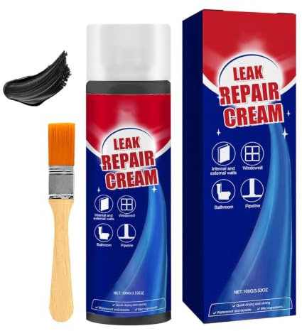 Leak Repair Liquid Wasserdichtes Dichtungsspray Sofortversiegelung Für Dach, Bad & Holz – Transparent, -30°C Bis 80°C Beständig, Inkl. Applikator (100 Ml)