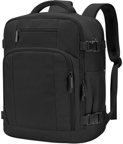 Sac à dos voyage cabine avion–Bagages cabine 55x40x20–Sac de voyage 44L avec compartiment pour ordinateur portable 17,3 pouces et poche antivol