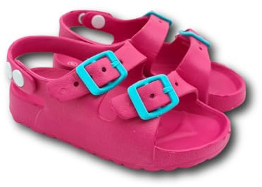 Amix Sandali Bambino Bambina in Gomma, Ciabatte Bimbo Estive da Mare, Piscina, Casa e Spiaggia, Sandaletti Bimba (Rosa, Sistema Taglie Calzature EU, Bambino Piccolo (2-5 anni), Numero, Media, 24)