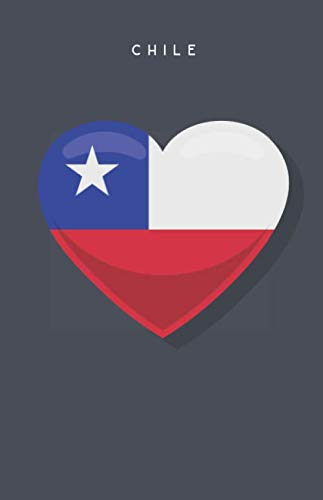 Chile - Reisetagebuch: Notizbuch | Flagge Chile | 110 Seiten dotted line Punkteraster | ähnlich A5