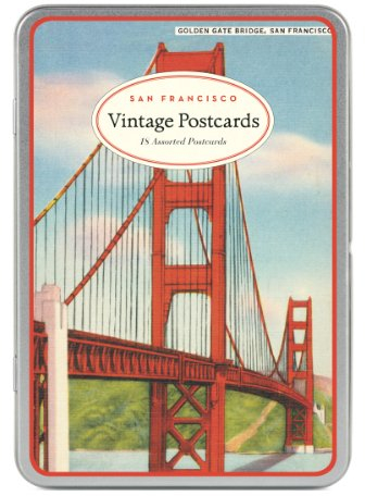 Cavallini San Francisco Carte Postale, 18 Postcards per Tin