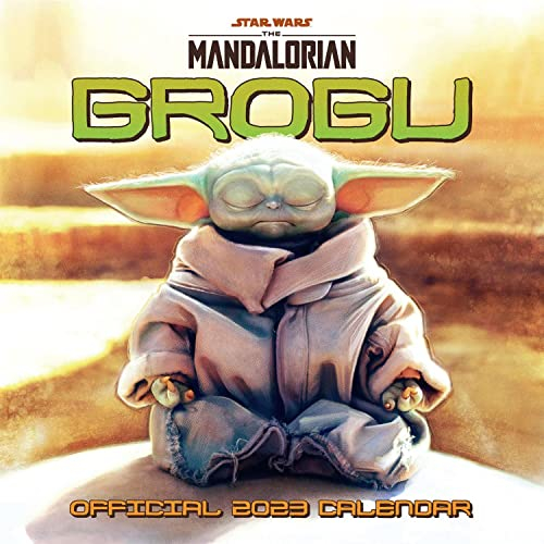 The Mandalorian Baby Yoda Kalender, Monatlich Quadrat Wandkalender 2023, Kalender 2023, Offizielle Lizenz