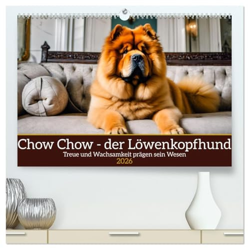 Chow Chow - der Löwenkopfhund (hochwertiger Premium Wandkalender 2026 DIN A2 quer), Kunstdruck in Hochglanz: Treue und Wachsamkeit prägen sein Wesen (CALVENDO Tiere)