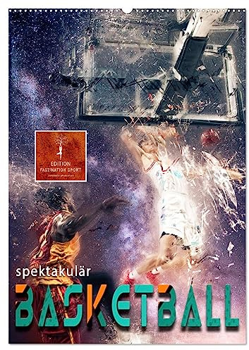 Basketball spektakulär (Wandkalender 2026 DIN A2 hoch), CALVENDO Monatskalender: Ein Basketball-Kalender der besonderen Art. (CALVENDO Sport)