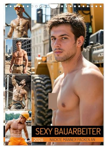 SEXY BAUARBEITER - Nackte Männer packen an (Wandkalender 2026 DIN A4 hoch), CALVENDO Monatskalender: Erotischer Männerkalender: Nackt, muskulös und ... kraftvoll anpacken (CALVENDO Erotik)