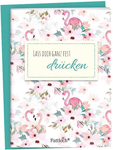 Lass dich ganz fest drücken: Spruch-Heftchen mit Kuvert