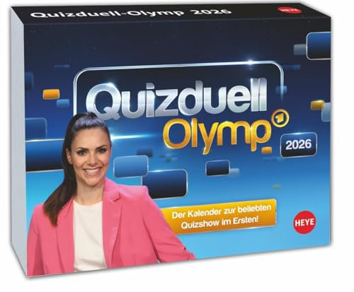 Quizduell Olymp Tagesabreißkalender 2026: Der Rätselkalender zur beliebten Quiz-Sendung in der ARD: Testen Sie täglich Ihr Allgemeinwissen mit kniffligen Quizfragen (Tagesabreißkalender Heye)
