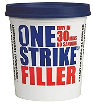 Everbuild – One Strike – Multi-Purpose Quick-Drying Filler – One-Time Application – White – 450 ml Tub