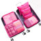 WOWTOY 6PCS Packing Cubes for Travel Luggage Organiser Bag Compression Pouches Clothes Suitcase, Packing Organizers Storage Bags for Travel Accessories, Rose Red