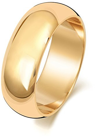 EDS Jewels 18 Karat (750) Gold 7mm D-Form Herren/Damen - Trauring/Ehering/Hochzeitsring WJS15081