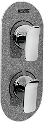Bristan malp shcdiv GG Metallix Alp verdeckter Dual Control Ventil und Umschalter graphit Glisten, chrom/graphit
