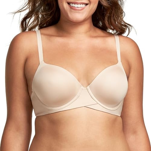 Maidenform Women's One Fabulous Fit 2.0 Tailored Demi Bra Half Cup, Paris Nude, 32DD