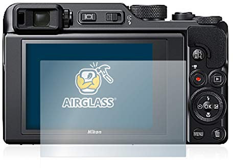 brotect Glass Screen Protector Film compatible with Nikon Coolpix A1000 - Glass-Foil 9H Protection [Scratch Resistant, High Clarity]