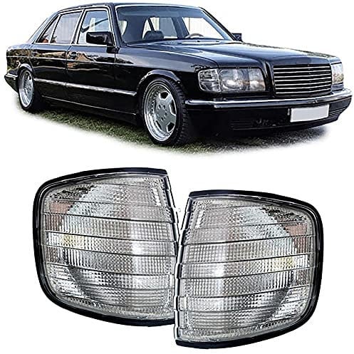 Tenzo-R Blinker Schwarz Smoke Paar Links Rechts für Mercedes S Klasse W126 79-91